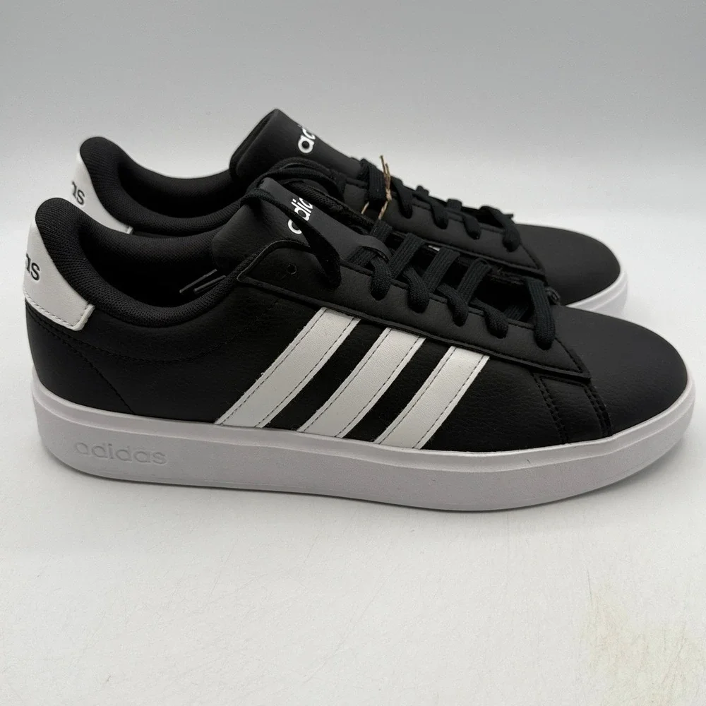 Adidas Grand Court Base 2.0 Shoes Mens Size 8 Black White Casual GW9251